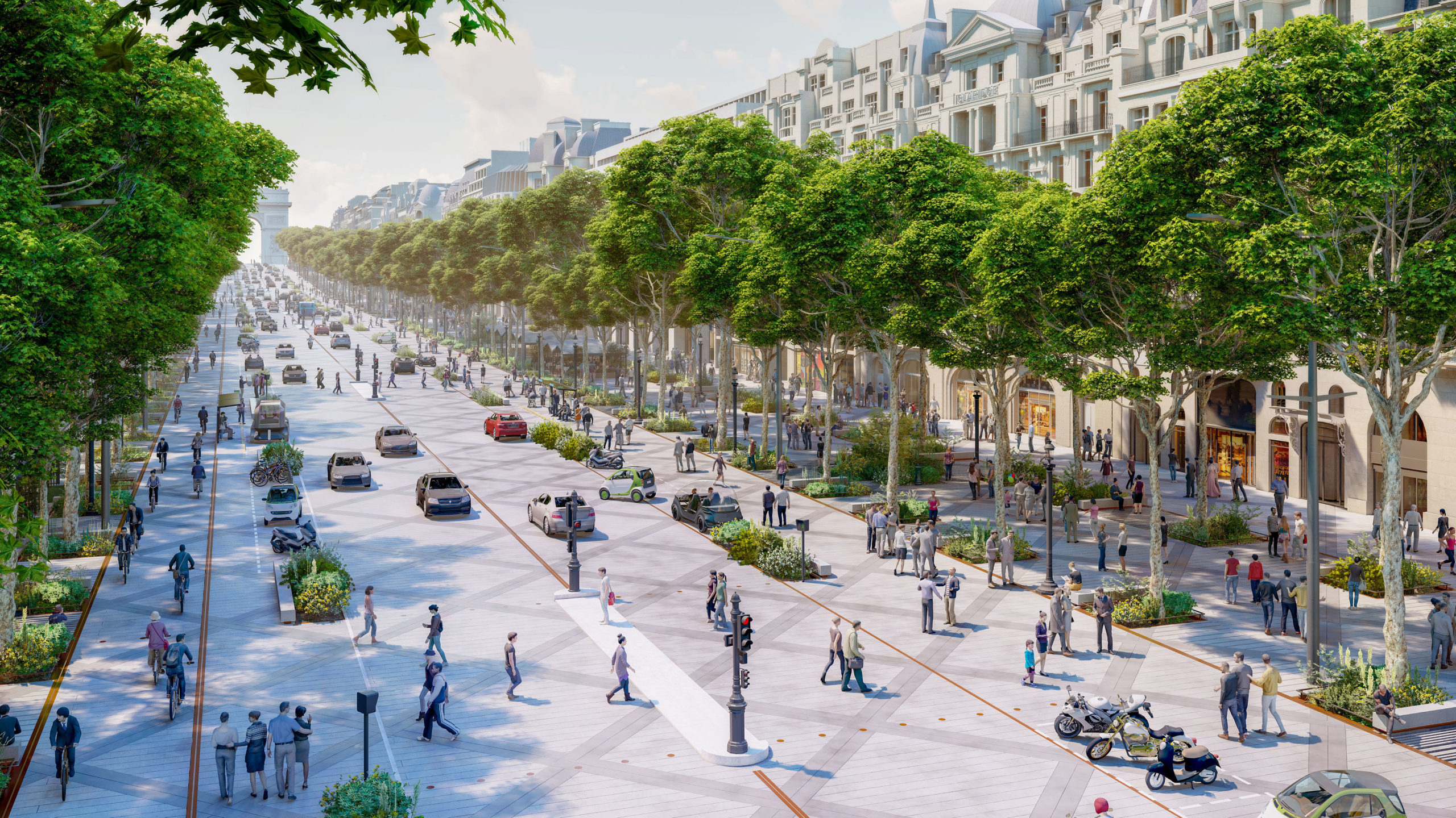 Les Champs Elysées en 2030 Paris Futur